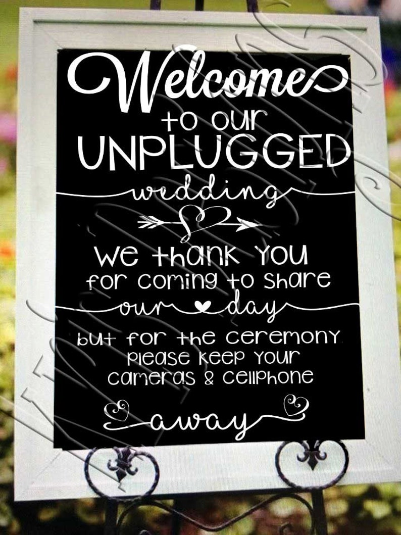 Download Welcome to our Unplugged Wedding SVG PNG JPG | Etsy