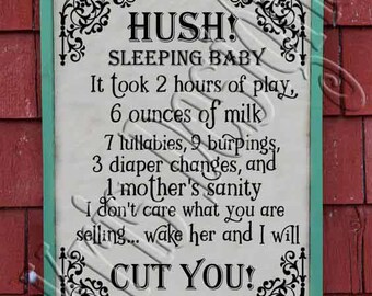 Hush! Sleeping Baby --Do not disturb SVG PNG JPG