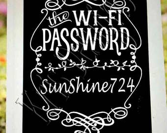 The Wi-Fi password left blank to personalize SVG PNG JPG