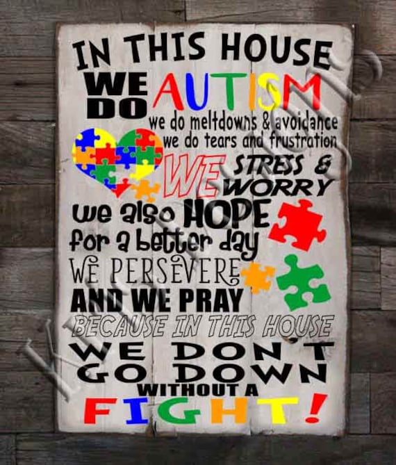 In This House - We Do AUTISM SVG PNG JPg
