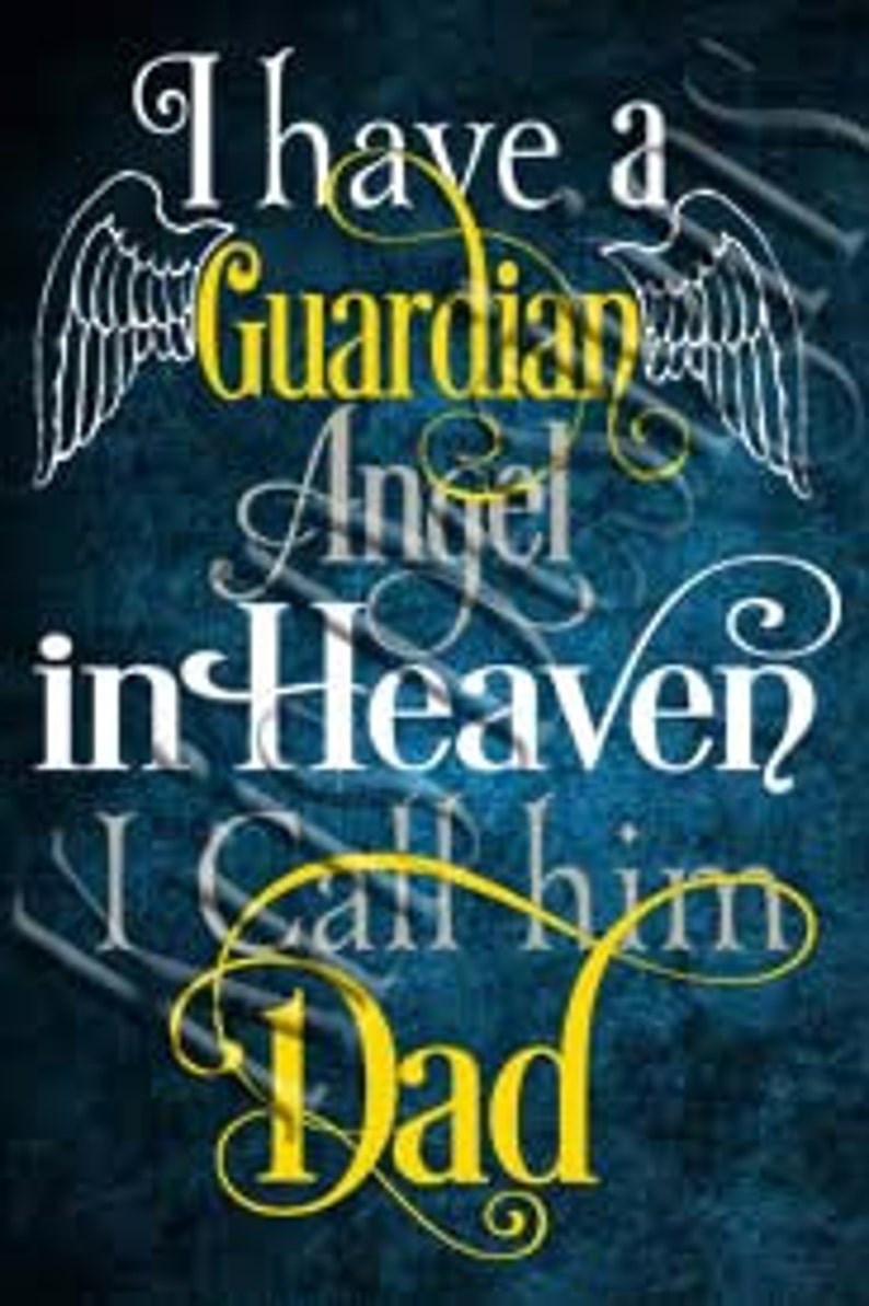 Download Guardian Angel in Heaven DAD svg png | Etsy