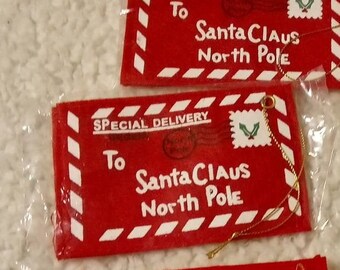 Letter to Santa Red Felt Envelope Christmas North Pole Gift R2C0 Hanging J0Y5 Letter to Santa Red Felt Envelope Christmas North Pole Gift R2C0 Hanging J0Y5