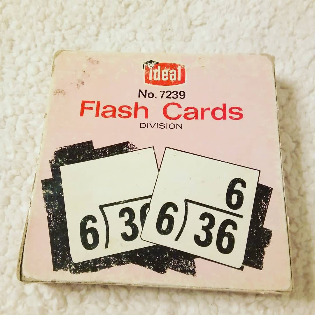 Flash Cards, Vintage 6x6 Division, school, collage, classroom supply ...