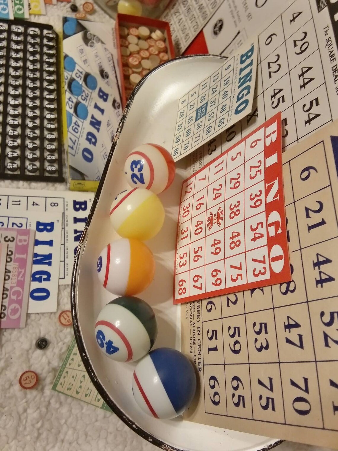 Bingo Balls, Nostalgic, Antique, Vintage, Games, Collection, Collectors