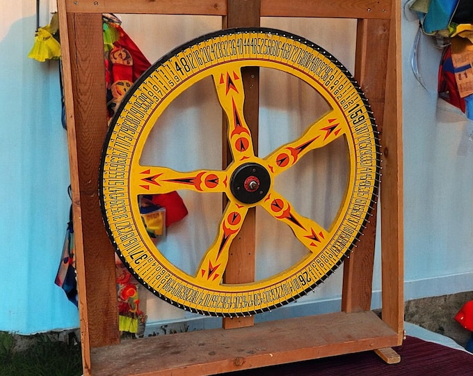 Early 20th Century Antique Game of Chance Carnival / County Fair Wheel