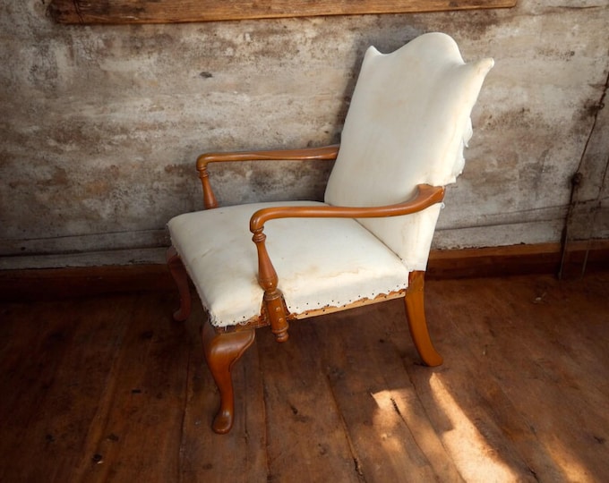 1920's Maple Queen Anne Armchair Partial Project