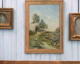 Early 1900's Signed / Titled / Framed Watercolor Landscape