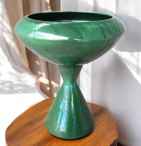 Large 1970's Haeger USA Glazed Ceramic Vase