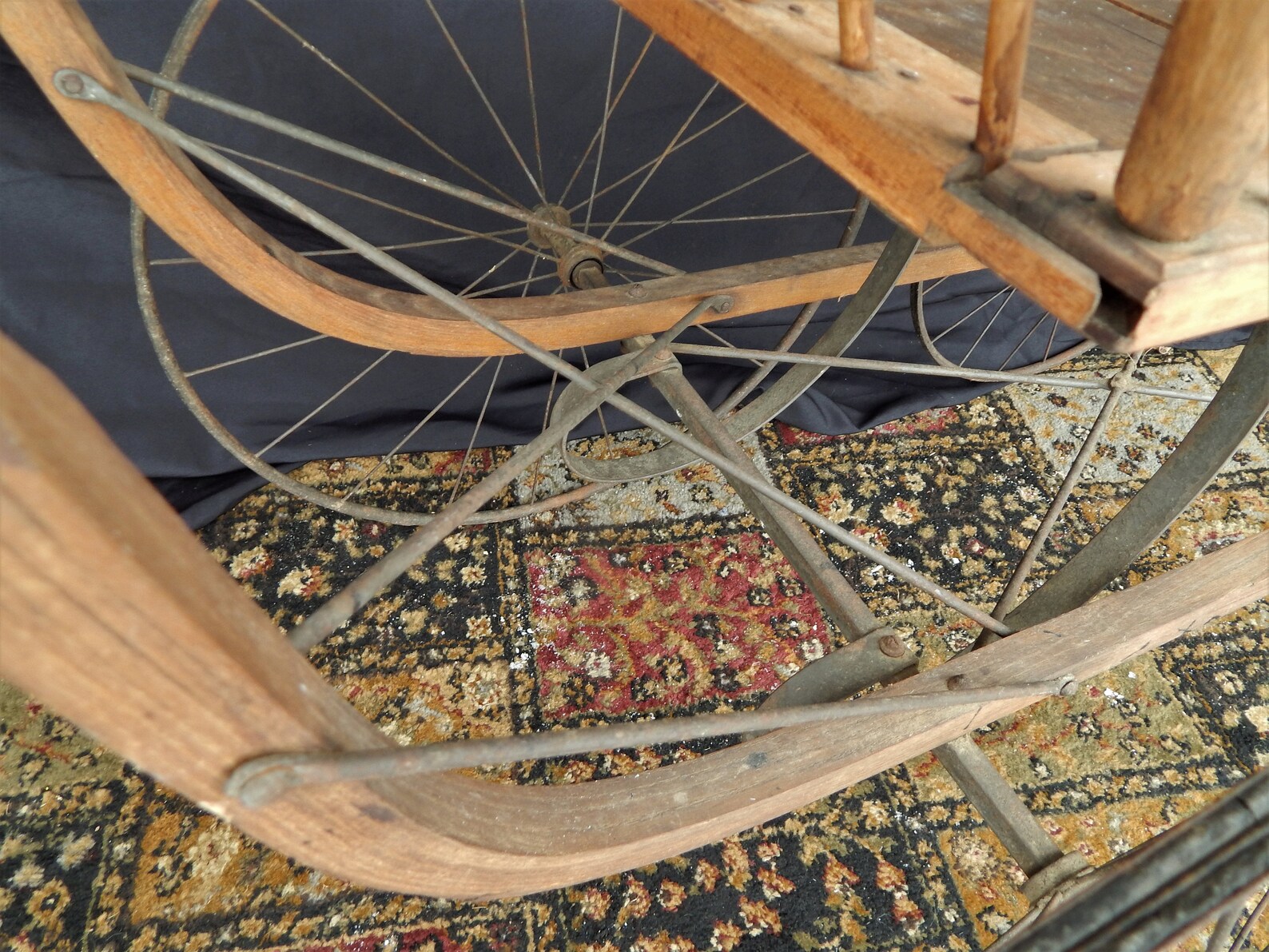 Large c. 1890 Oak Victorian Baby Buggy Etsy