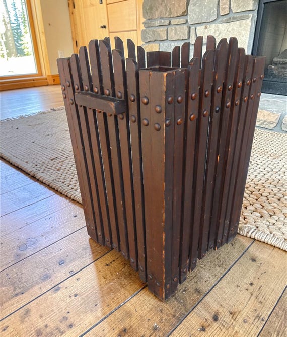 Early 20th Century Antique Adirondack Style Waste Basket