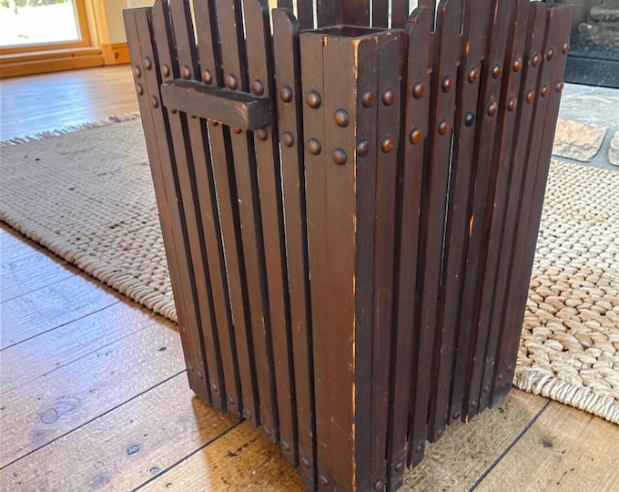 Early 20th Century Antique Adirondack Style Waste Basket