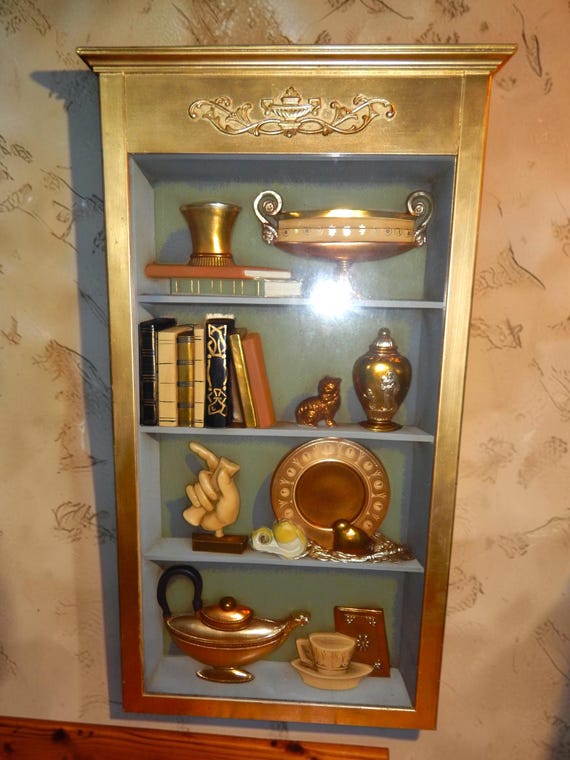 1960's Turner Mfg Molded Plastic 3D 'Curio Shelf' Wall Art