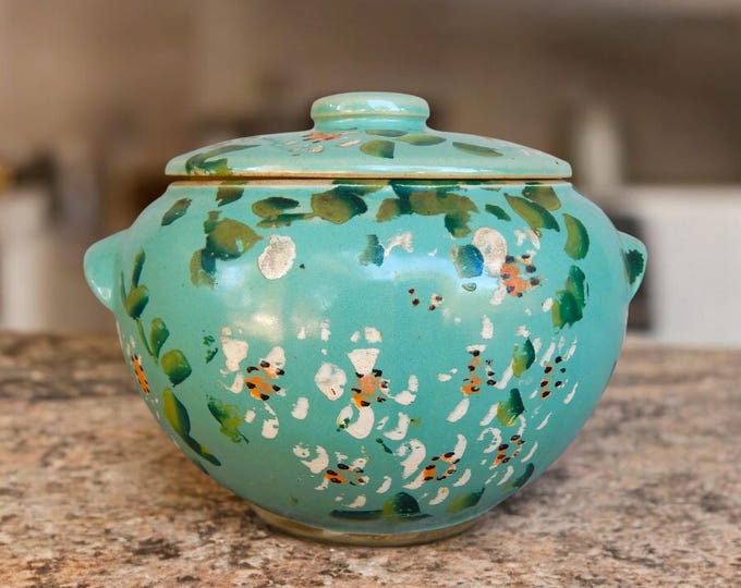 1950's Vintage Aftermarket Hand Painted Ceramic Bean Pot (Likely Hull)