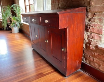 Early 1900's Mahogany Slant Top Standing Top Desk / Cabinet