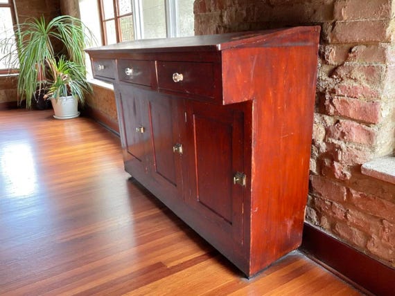 REDUCED. Early 1900's Mahogany Slant Top Standing Top Desk / Cabinet