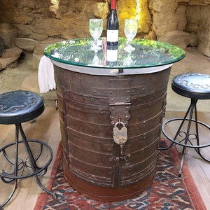Vintage industrieel chique wijn- / drankbar / kast / tafel