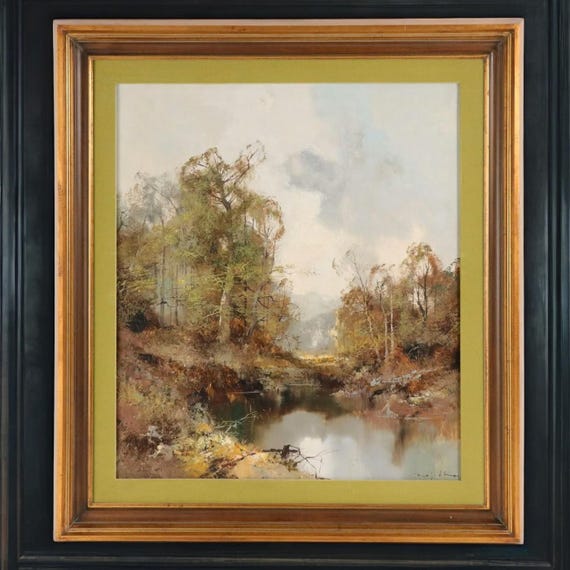 Mid 20th Century Ingfried Paul Henze Oil on Canvas