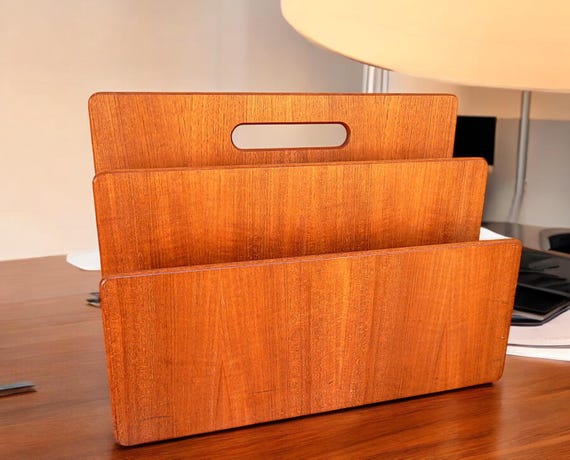 Mid Century Danish Teak Magazine / Book / File Holder