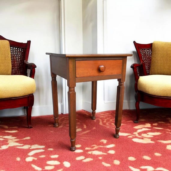 Early 20th Century Single Drawer Antique Side Table