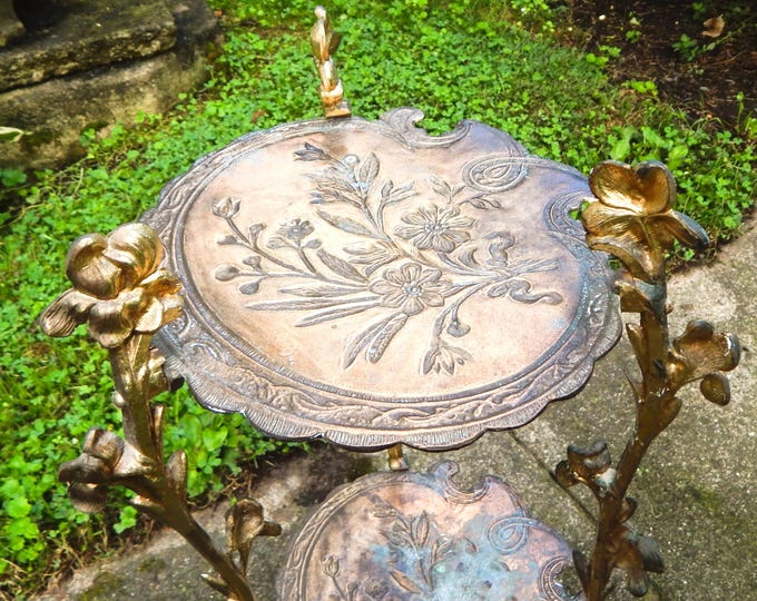 Late 19th/Early 20th Century Art Nuevo Solid Brass Plant Stand