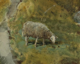 Early 1900's Signed / Titled / Framed Watercolor Landscape