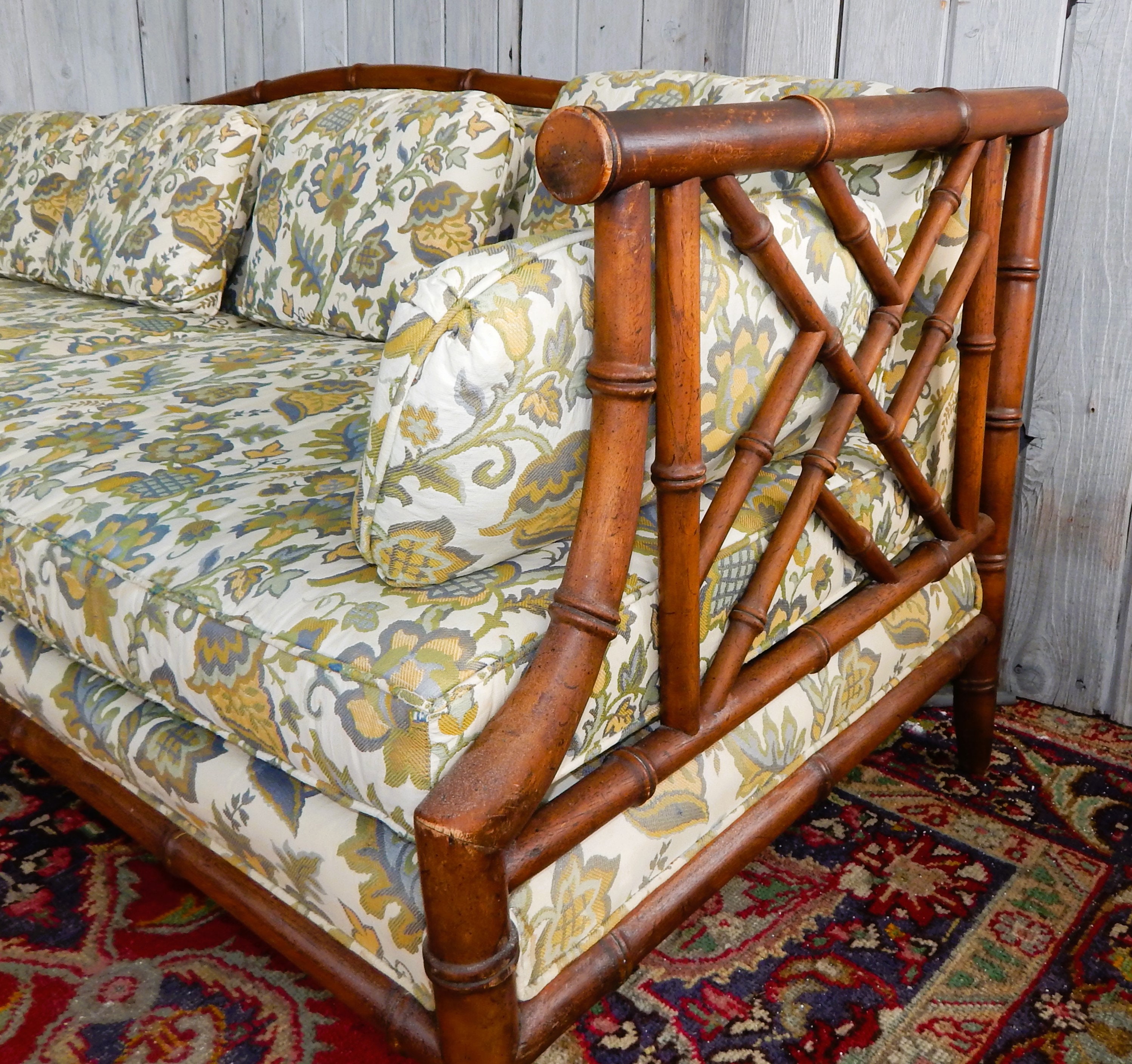 Vintage Rattan Couch - Etsy