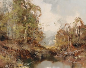 Mid 20th Century Ingfried Paul Henze Oil on Canvas