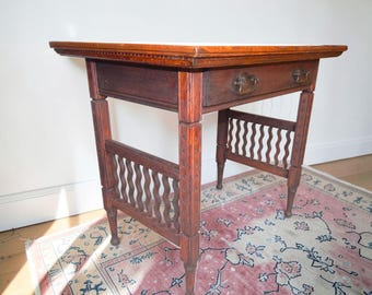 Mid 19th Century English Oak Arts & Crafts Table