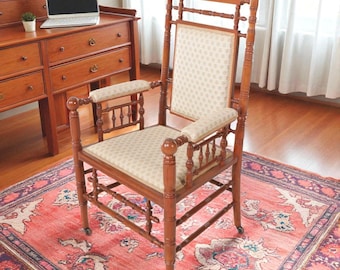 Antique Turned Wood Brewster Chair
