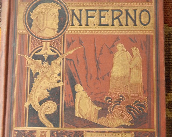 Late 19th Century Publication of Dante's Inferno Illustrated by Gustav Dore