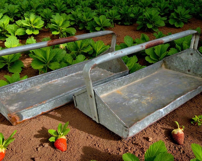 Early 20th Century Galvanized Steel Strawberry Trays
