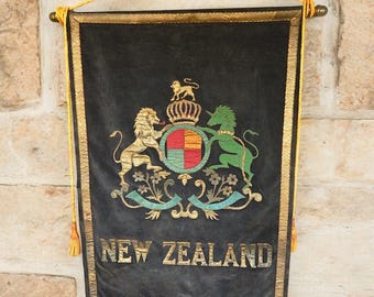 Early 1900's New Zealand Heraldic Banner