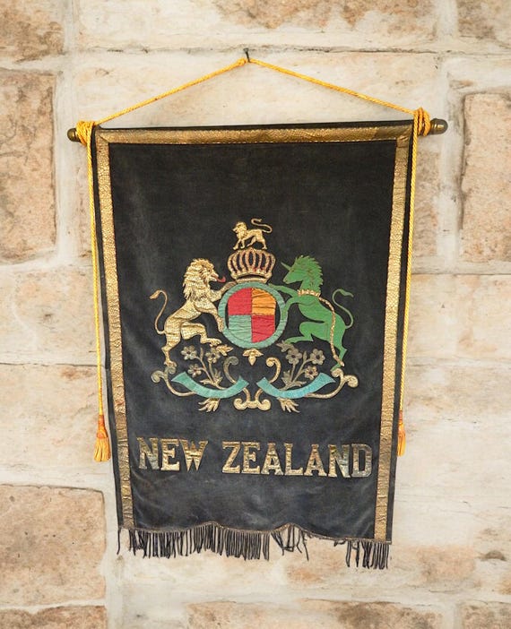 Early 1900's New Zealand Heraldic Banner