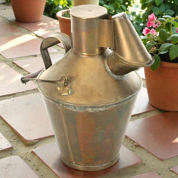 Early 20th Century Portuguese Bronze Veneer Water Carrier / Jug