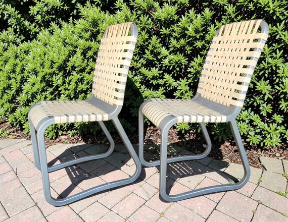 Pair MCM Mid 20th Century Aluminum Chairs by The Pittsburgh Range Company