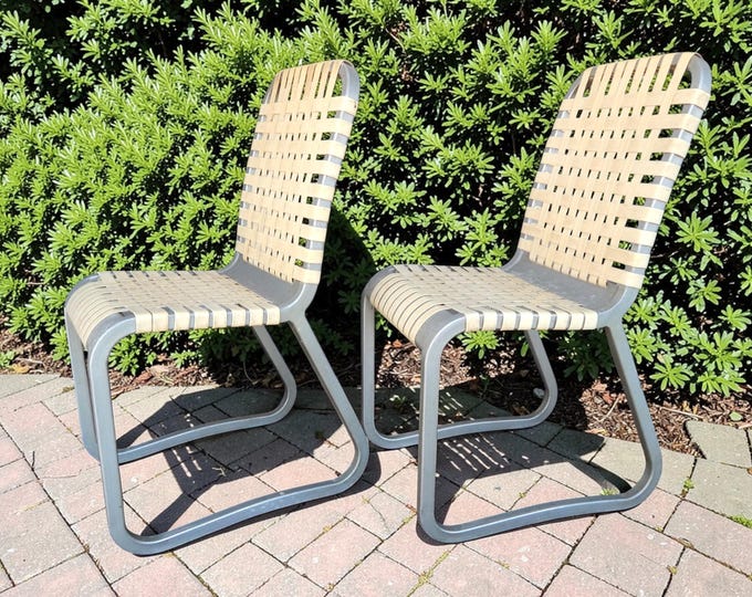 Pair MCM Mid 20th Century Aluminum Chairs by The Pittsburgh Range Company