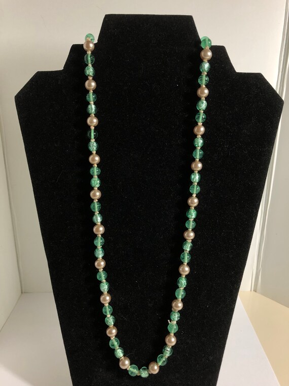 Lime Green Beaded Necklace