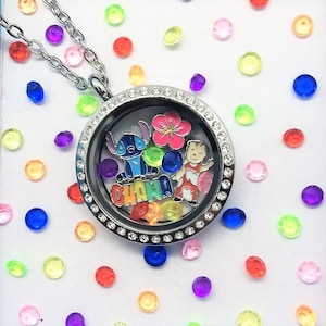 Disney Inspired Lilo & Stitch Locket-Creatively Crafted Floating Lockets-The Copper Closet