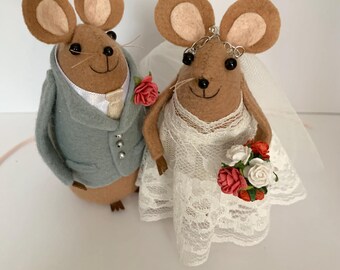 Bespoke Wedding mice to order in your own Wedding outfits