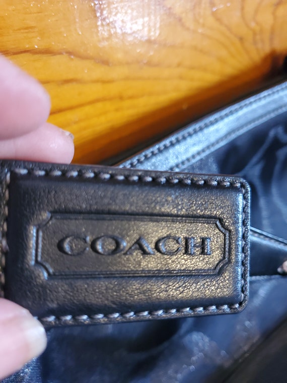 Black canvas coach purse - image 2