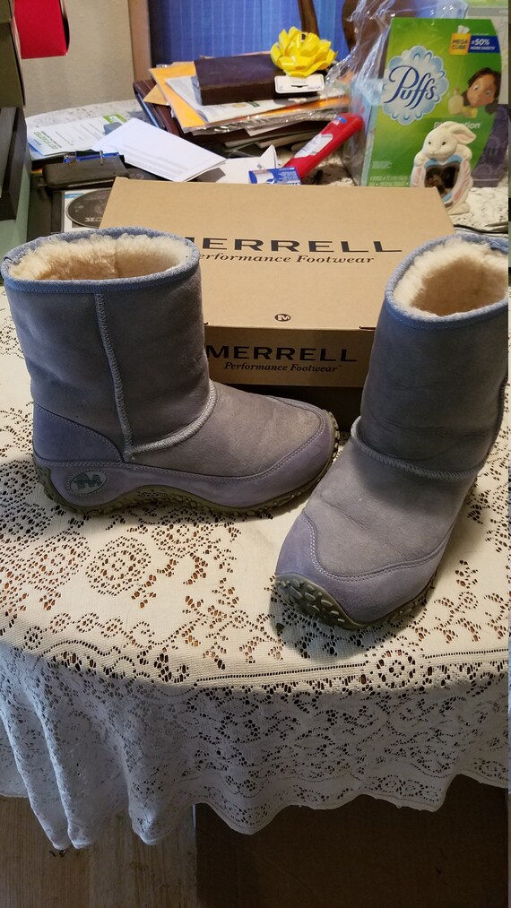 Baby blue Merrell boots