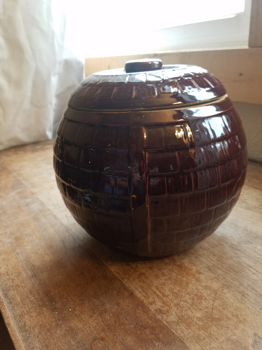 Brown Pottery Jar Etsy