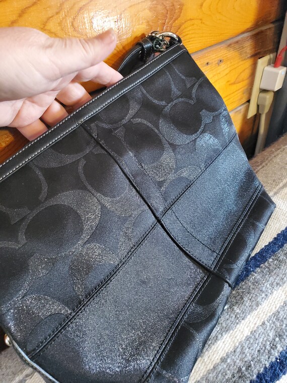 Black canvas coach purse - image 3