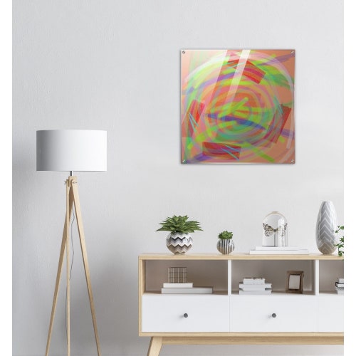 Original Digital shops Mixed Media Art Painting Art by MojoRisingArt Acrylic Print Square