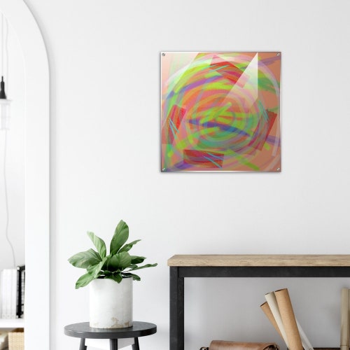Original Digital shops Mixed Media Art Painting Art by MojoRisingArt Acrylic Print Square