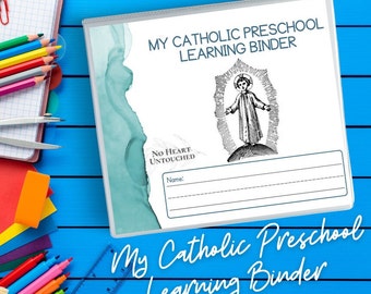 My Catholic Preschool Learning Binder | Digital Download | Back to School | Busy Binder | Preschool Busy Binder | Catholic Alphabet