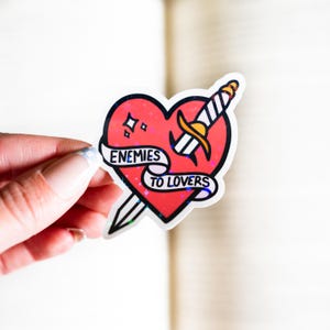 Enemies to Lovers Sticker | Bookish Sticker | Gifts for Readers | Kindle Sticker | Fantasy Romance