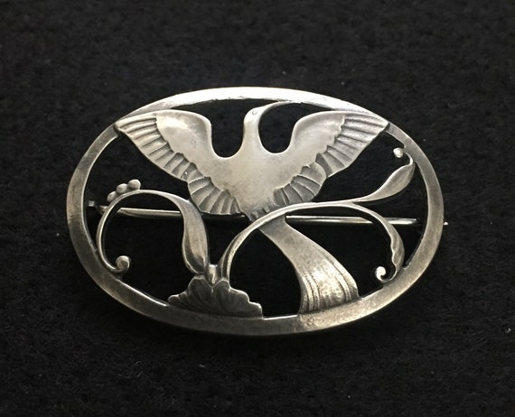Georg Jensen Bird of Paradise Brooch, No. 238