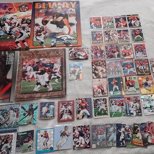 John Elway Football Card And Memorabilia Lot - Denver Broncos