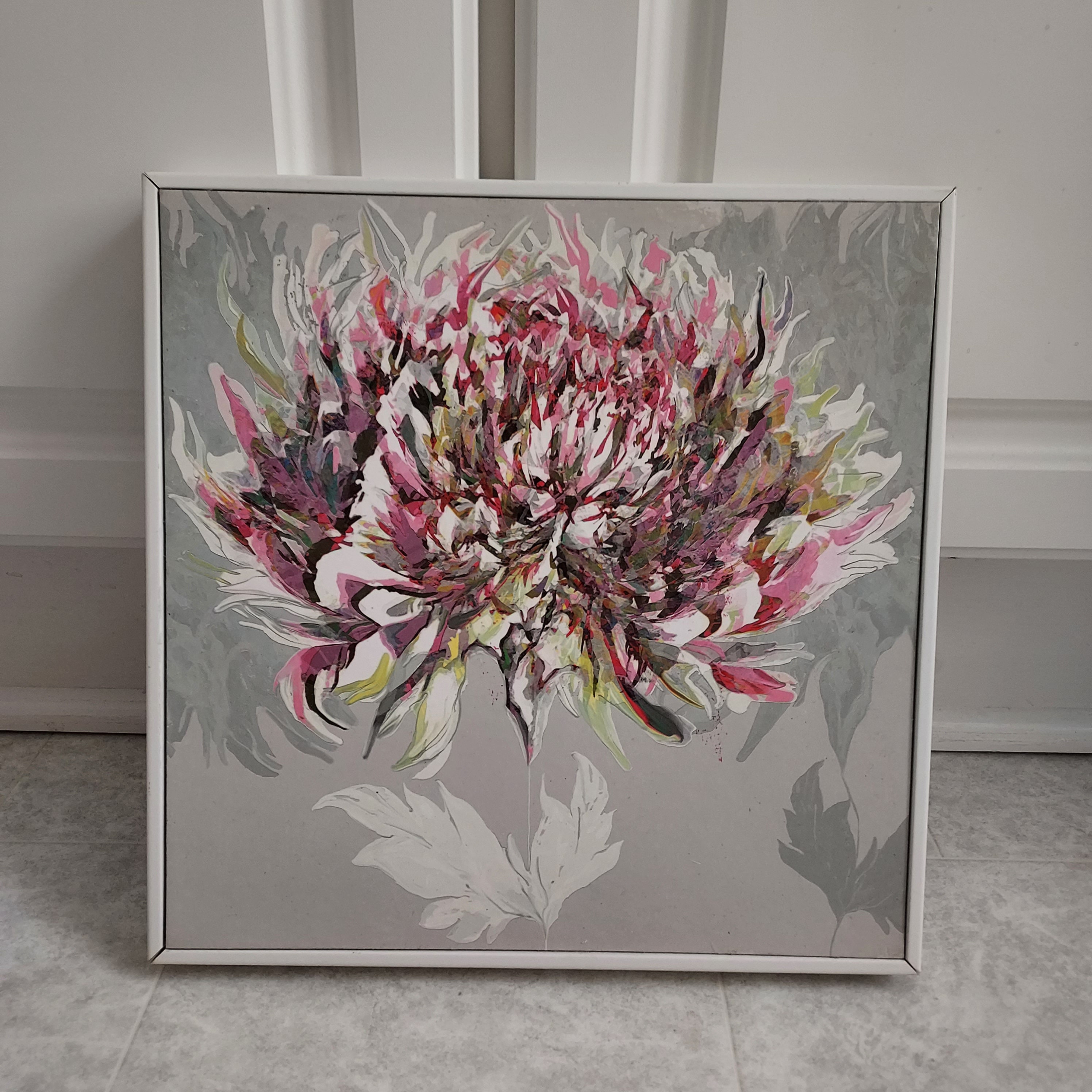 Hand-painted Spring Flower Painting Framed Wall Art Decor Floral ...